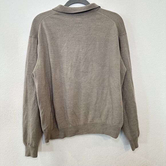 Alfani Merino Wool Sweater Polo Mens XL Beige 100% Pure Italian Knit Australia - Picture 4 of 7